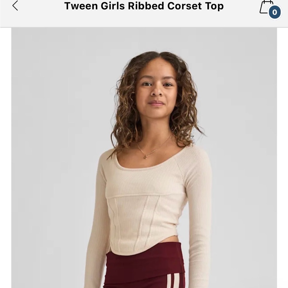 Girls cream top
